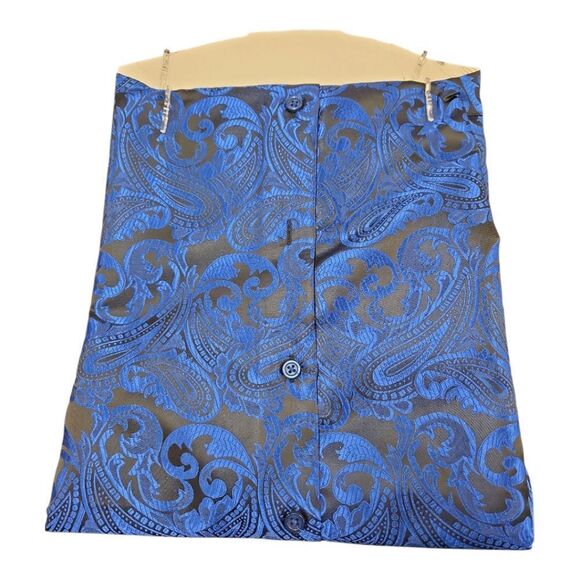 MEN'S MANZINI ROYAL LONG SLEEVE FASHION SPORT SHIRT. MZT-100. - Picture 3 of 5